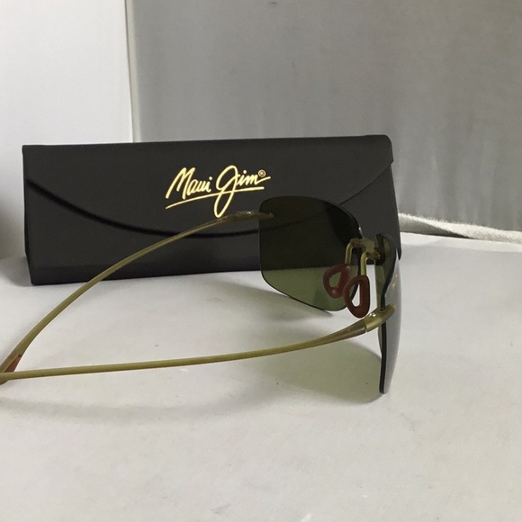 Maui Jim Square-Frame Nylon rimless Sunglasses - Olive - Picture 2 of 5